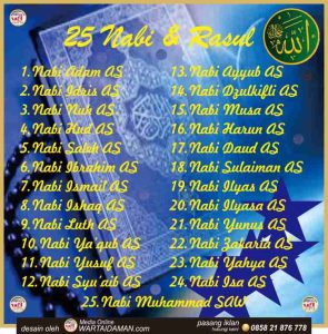 25 NABI & RASUL DENGAN MUKJIZATNYA SERTA SILSILAH