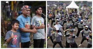 Dua Remaja Fatwa Ilham Pangestu (14) dan Aqwa Manggala (9) Memperoleh Hadiah Utama Doorprize Sapi Saat Mengikuti Fun Bike Senam dan Kuliner Hari Jadi ke-78 Kalurahan Condongcatur