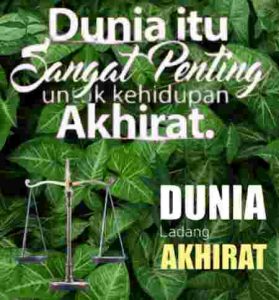 Mengerjakan Dunia Untuk Akhirat