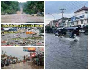 Banjir Ganggu Lalu Lintas di Jalan Jogja-Solo dan Keluar Tol Jogonalan Klaten