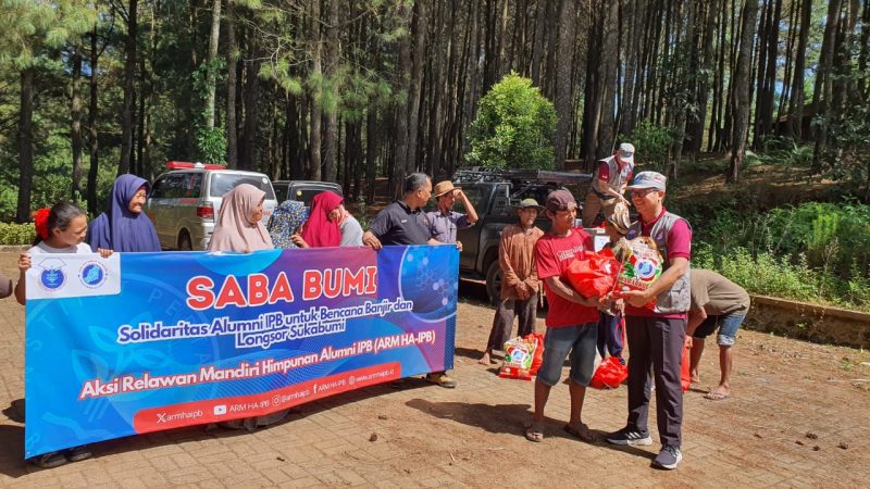 ARM HA-IPB Serahkan 7 Huntara Untuk Warga di Pabuaran, Sukabumi