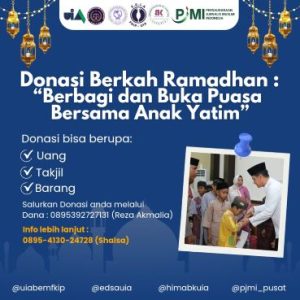 DONASI BERKAH RAMADHAN “Berbagi dan Buka Puasa Bersama Anak Yatim”