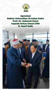 Apresiasi Rektor Universitas Al-Azhar Kairo Prof. Dr. Salamah Daud Kepada Ketua Umum DMI H. Jusuf Kalla