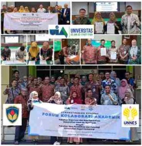 FKIP UIA Lakukan Strengthening Synergy dengan FIPP UNNES dan FPBS UPGRIS Mencakup penelitian, pengabdian dan penulisa buku bersama.